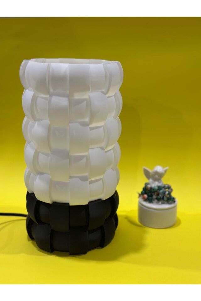 Modern Siyah-beyaz Hera 3d Baskı Abajur – Aç/kapat Anahtarlı