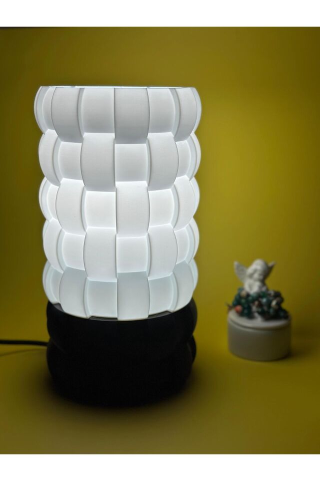 Modern Siyah-beyaz Hera 3d Baskı Abajur – Aç/kapat Anahtarlı