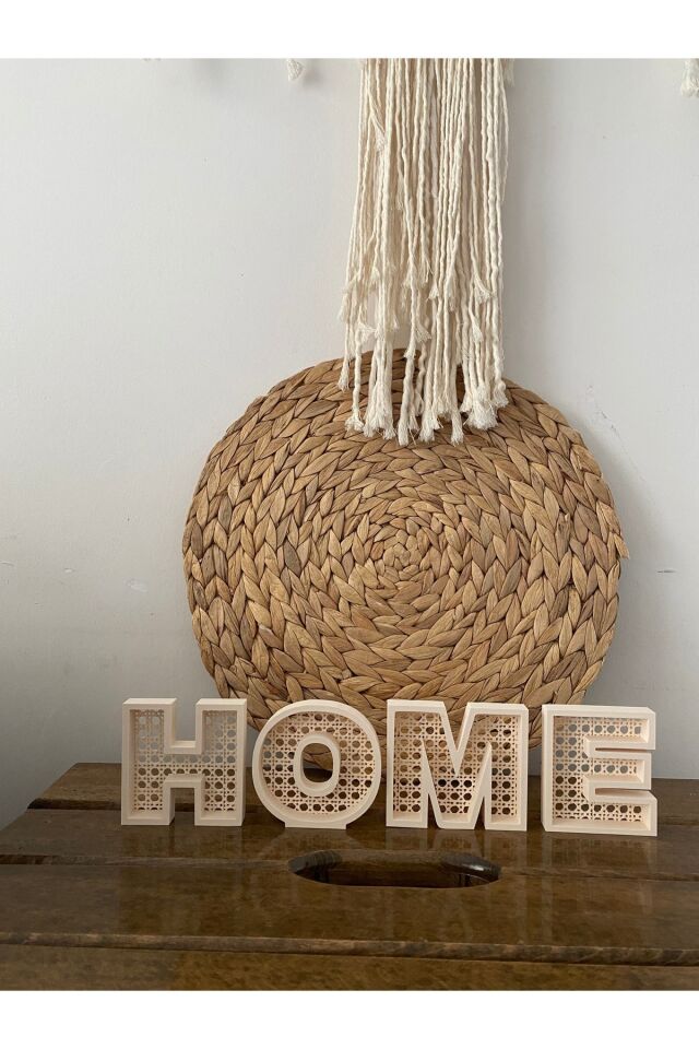 HOME Yazılı Hazeran Görünümlü Dekoratif Obje