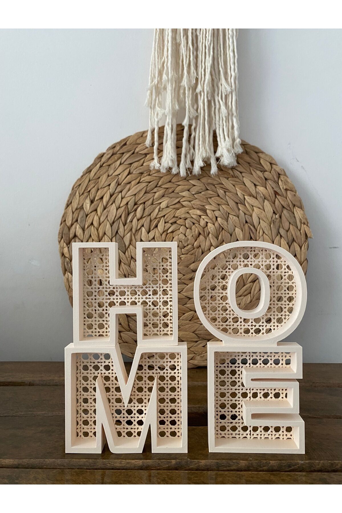 HOME Yazılı Hazeran Görünümlü Dekoratif Obje
