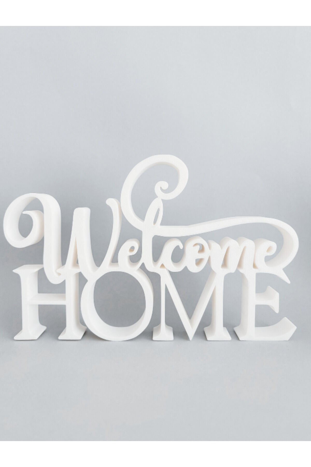 Welcome Home Yazılı Modern Dekoratif Hediyelik Kapı, Masa Süsü