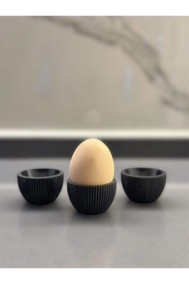 3'LÜ MODERN YUMURTALIK SİYAH