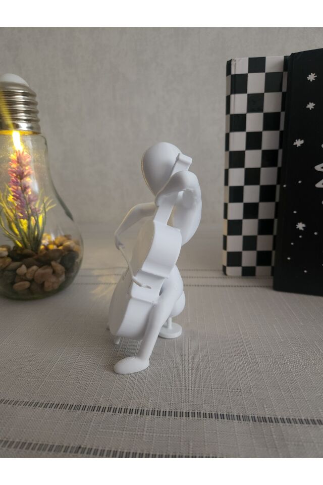 Çello Çalan Iskandinav Tarzı Biblo Heykel Figür Dekor Ev Dekorasyon