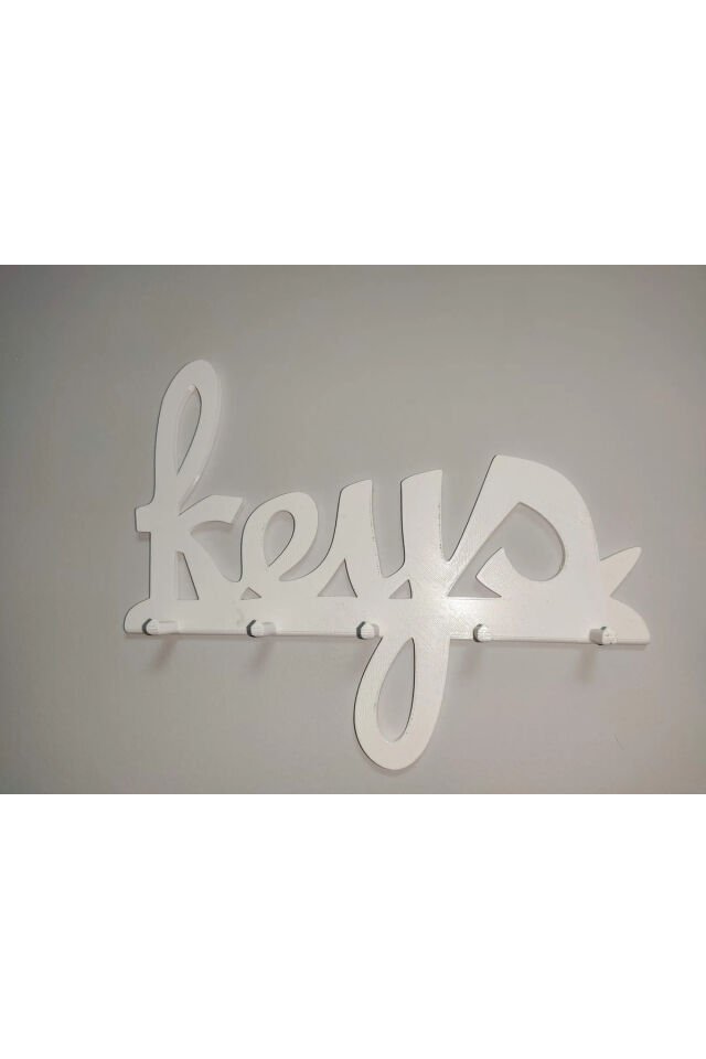 Modern Anahtar Askısı & Duvar Askılı Anahtarlık Ev-Yapışkanlı - Keys Yazılı Şık Anahtarlık