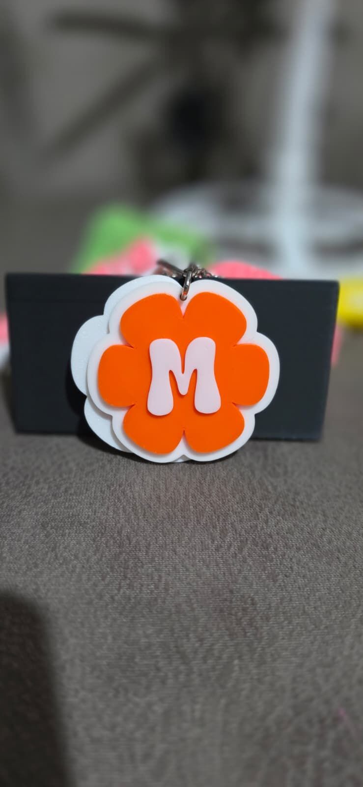 Çicekli Harf Anahtarlık