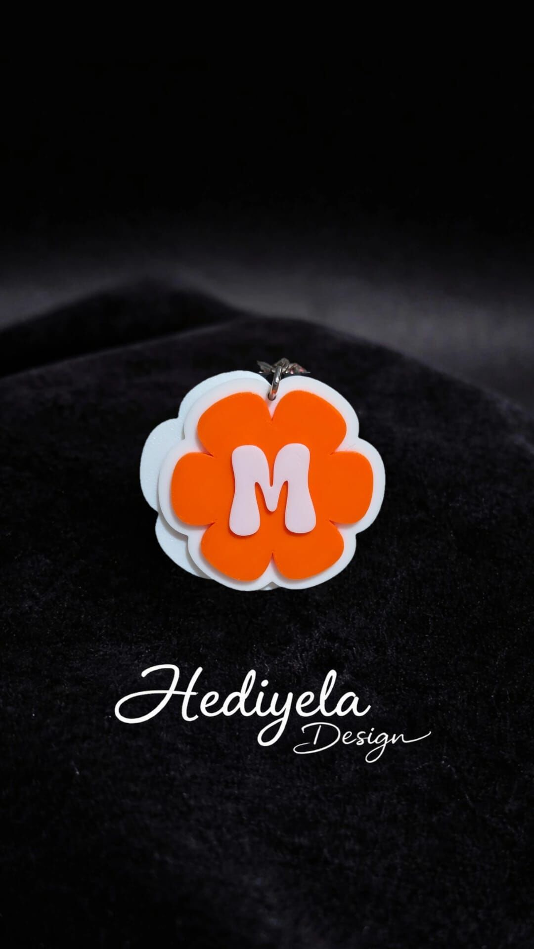 Çicekli Harf Anahtarlık