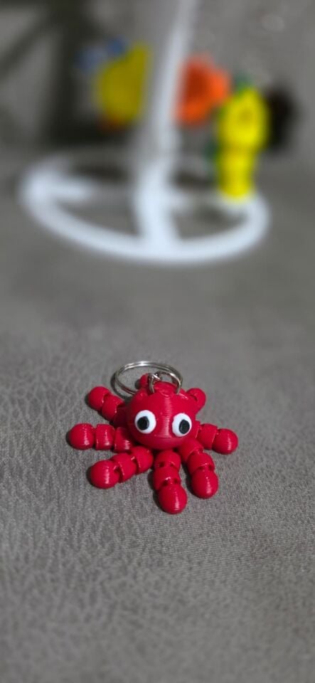 Eklem Haraketli Ahtapot Anahtarlık