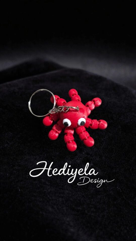 Eklem Haraketli Ahtapot Anahtarlık