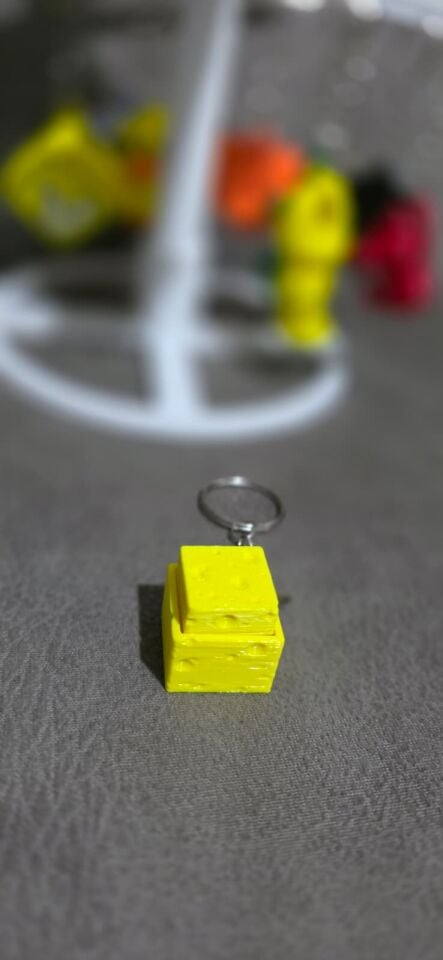 Peynir Dilimi Clicker Anahtarlık